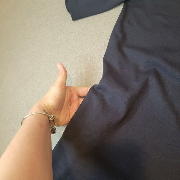 Adrienne Vittadini Navy Short Sleeve Mini Dress Women's size 6 - Picture 6 of 8